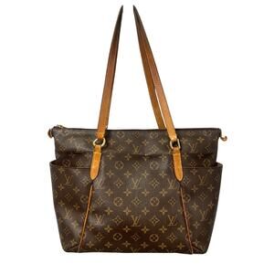 Louis Vuitton LV Monogram Totally MM Tote Bag Brown Tan AS IS FLAWED